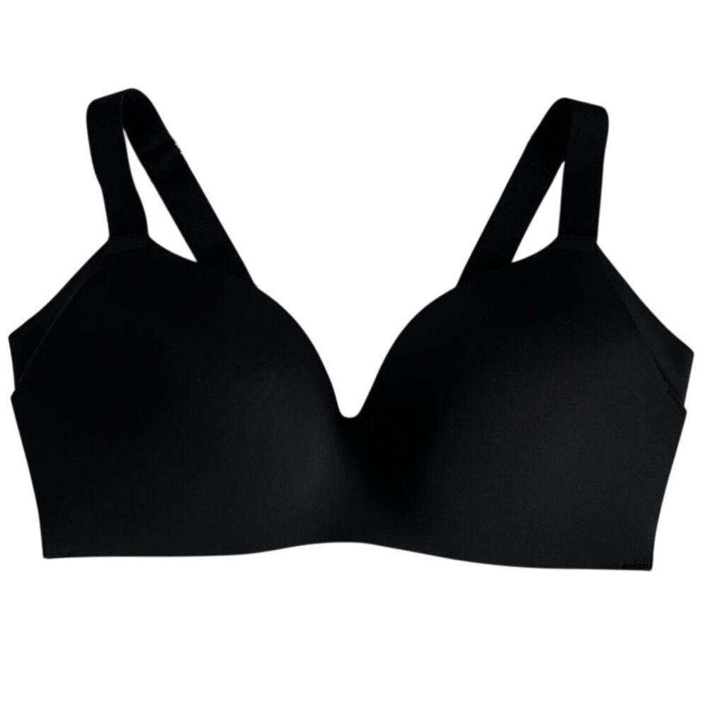 Le Mystere Smooth Shape 360 Smoother Wireless Contour Black Bra Size 38C
